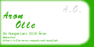 aron olle business card